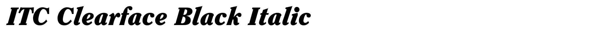 ITC Clearface Black Italic image